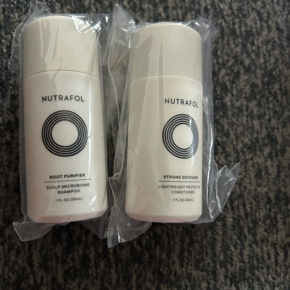 Nutrafol Root Purifier Shampoo Strand Defender Conditioner 1 Oz. Each Travel